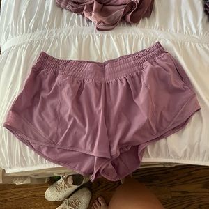 pink/purple hotty hot lulu shorts